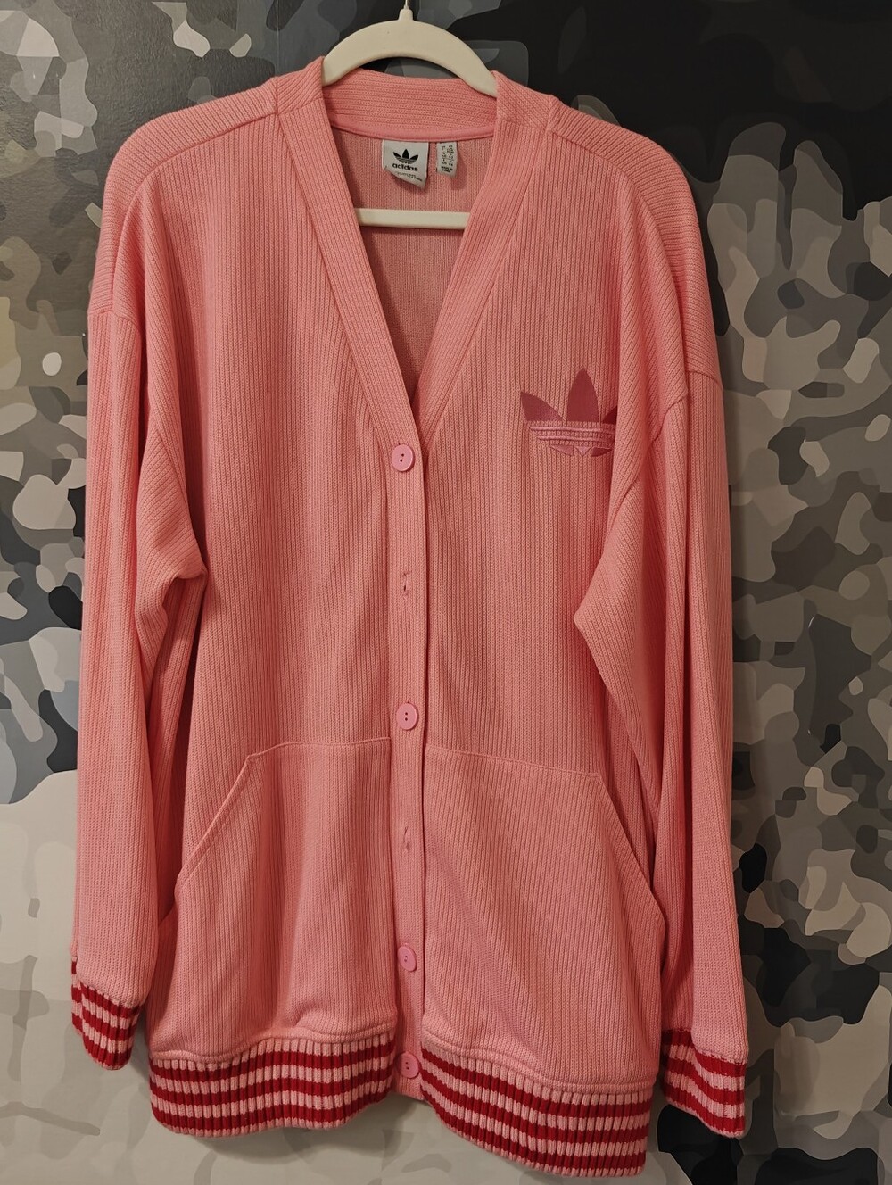 Adidas Adicolor Heritage Now Cardigan Bright Pink "Super Pop" - Size M